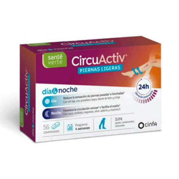 Santé Verte Circuactiv Piernas Ligeras Día y Noche 56 Comprimidos