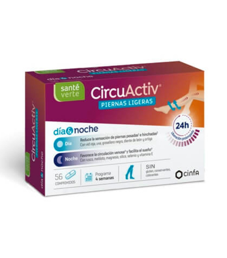 Santé Verte Circuactiv Piernas Ligeras Día y Noche 56 Comprimidos