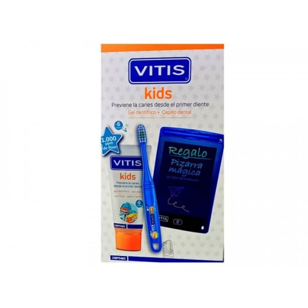 VITIS KIDS GEL DENTÍFRICO + CEPILLO + PIZARRA MÁGICA